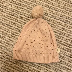 EB Kids Blush Knit Beanie with Pom-Pom